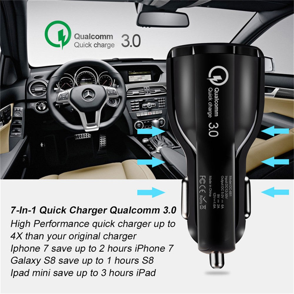 QC 3.0 Dual USB Telefon Tablet Hurtigoplader Biloplader Adapter til AiPower Opladning