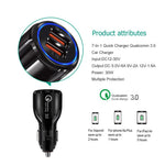 QC 3.0 Dual USB Telefon Tablet Hurtigoplader Biloplader Adapter til AiPower Opladning