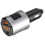 SC01 USB Billader 18W QC3.0 65W PD Type C Dobbeltport Bilhurtigoplader Adapter