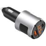 SC01 USB Billader 18W QC3.0 65W PD Type C Dobbeltport Bilhurtigoplader Adapter