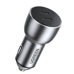 UGREEN 70594 60W Dual USB-C Ports PD Fast Charging Phone Car Charger Power Adapter