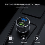 65W Dual Ports Car Charger Phone Charging Adapter for OnePlus 9R/9 Pro/8T/8 Pro/7T Pro/7/6T Warp Charge Fast Charger