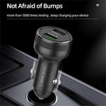 65W Dual Ports Car Charger Phone Charging Adapter for OnePlus 9R/9 Pro/8T/8 Pro/7T Pro/7/6T Warp Charge Fast Charger