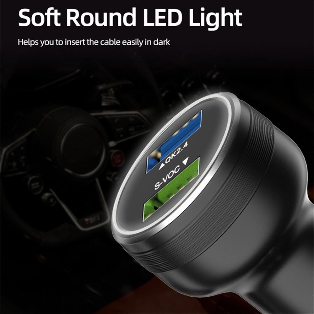 65W Dual Ports Car Charger Phone Charging Adapter for OnePlus 9R/9 Pro/8T/8 Pro/7T Pro/7/6T Warp Charge Fast Charger