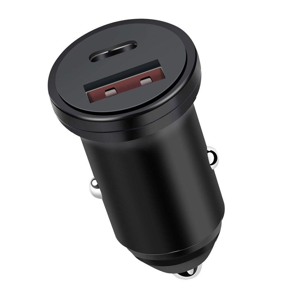 MiniPhone Type-C+USB Car Charger Adapter - 20W PD 3.0 Mini Phone Charger Fast Car Charger