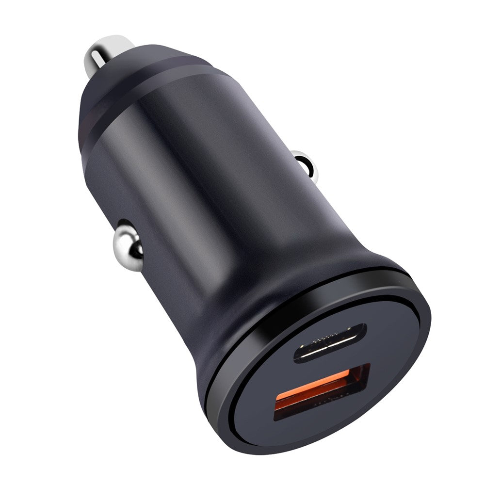MiniPhone Type-C+USB Car Charger Adapter - 20W PD 3.0 Mini Phone Charger Fast Car Charger