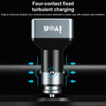 IVON CC43 45W PD 3.0 Dual Type-C+QC 3.0 USB Square Car Charger Phone Fast Charging Power Adapter