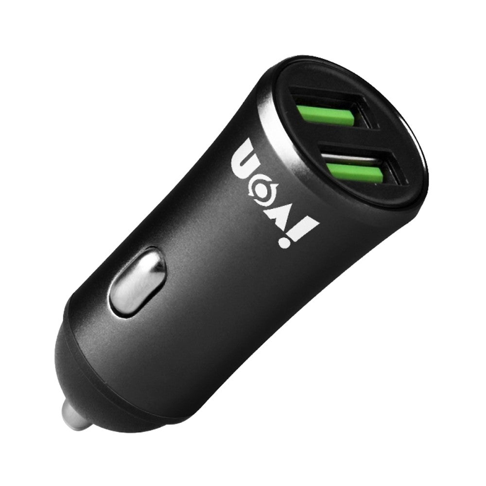 IVON CC26 5V 2.1A Dobbelt USB-port Hurtig Biloplader til Mobiltelefoner, Kameraer, Tablets, Laptops og Mere