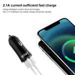 IVON CC26 5V 2.1A Dobbelt USB-port Hurtig Biloplader til Mobiltelefoner, Kameraer, Tablets, Laptops og Mere