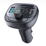 LOHEE S-21 Bluetooth-compatible Car Charger Adapter FM Transmitter QC3.0 USB Fast Charging Car Charger Support TF Card/U-disk/BT Music Player