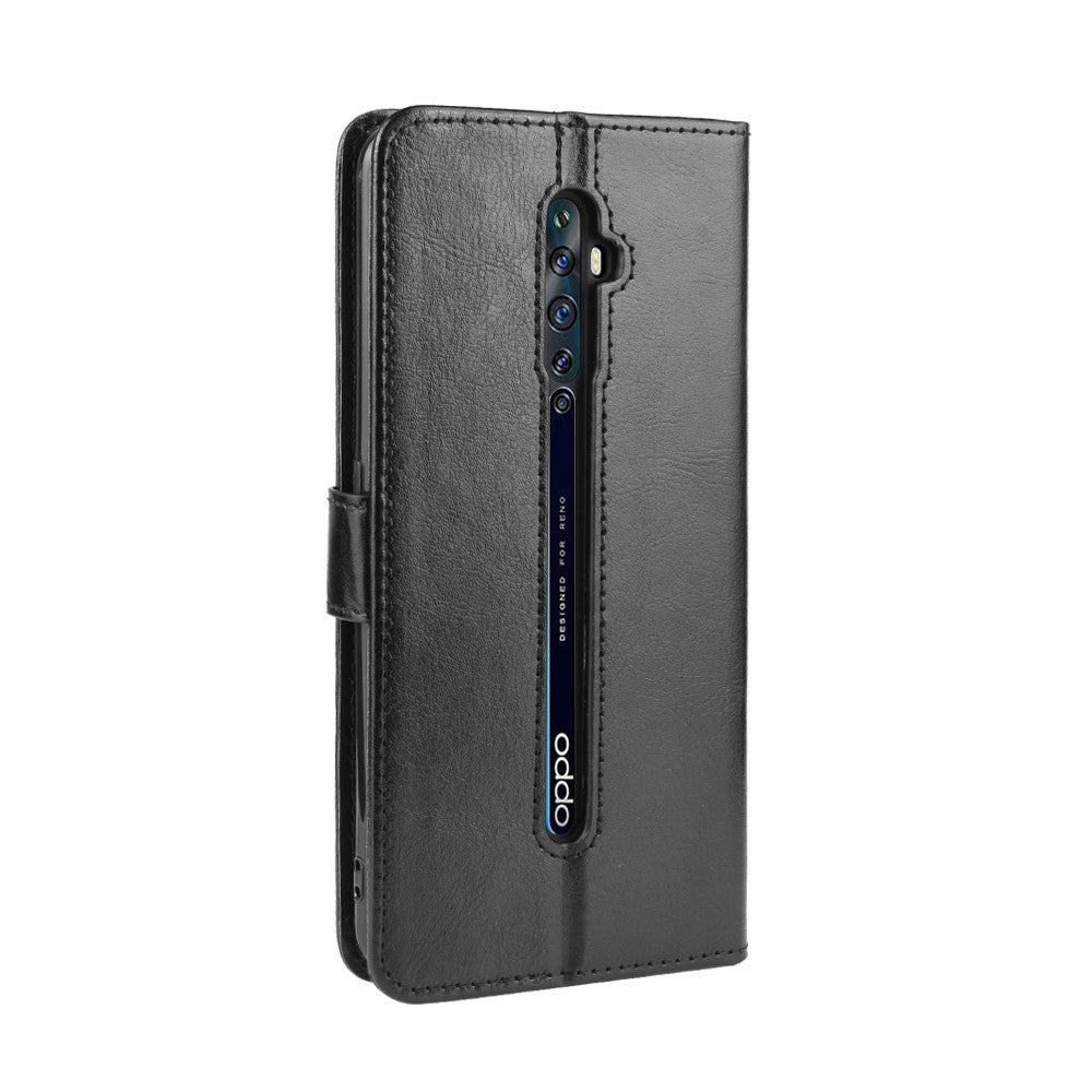 Crazy Horse Wallet Leather Stand Case for OPPO Reno2 Z/F