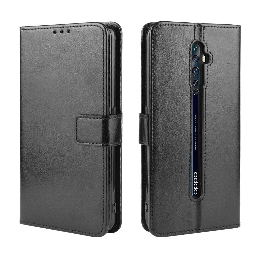 Crazy Horse Wallet Leather Stand Case for OPPO Reno2 Z/F