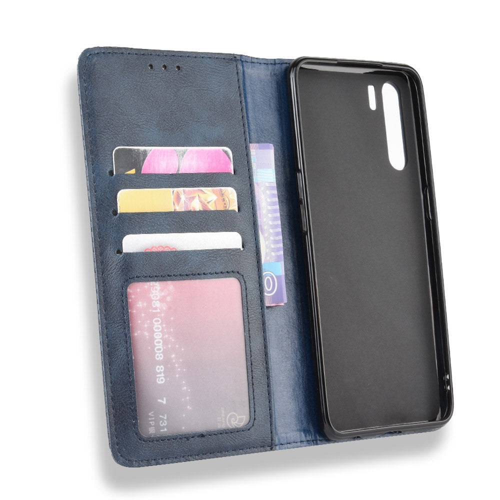 Magnetiskt läderfodral i vintagestil för OPPO A91/F15