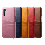 with Double Card Slots PU Leather Coated PC Shell for Oppo A91 / F15