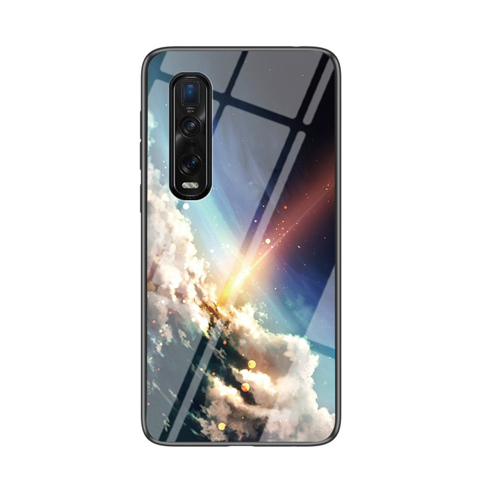 Starry Sky Tempered Glass + PC + TPU Protection Case for Oppo Find X2 Pro