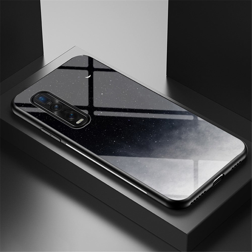 Starry Sky Tempered Glass + PC + TPU Protection Case for Oppo Find X2 Pro