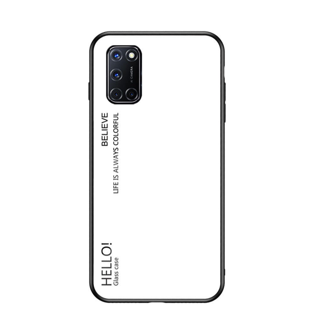 Gradient Color Tempered Glass + PC + TPU Combo Shell for OPPO A52/A92/A72