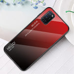 Gradient Color Tempered Glass + PC + TPU Combo Shell for OPPO A52/A92/A72