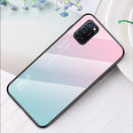 Gradient Color Tempered Glass + PC + TPU Combo Shell for OPPO A52/A92/A72