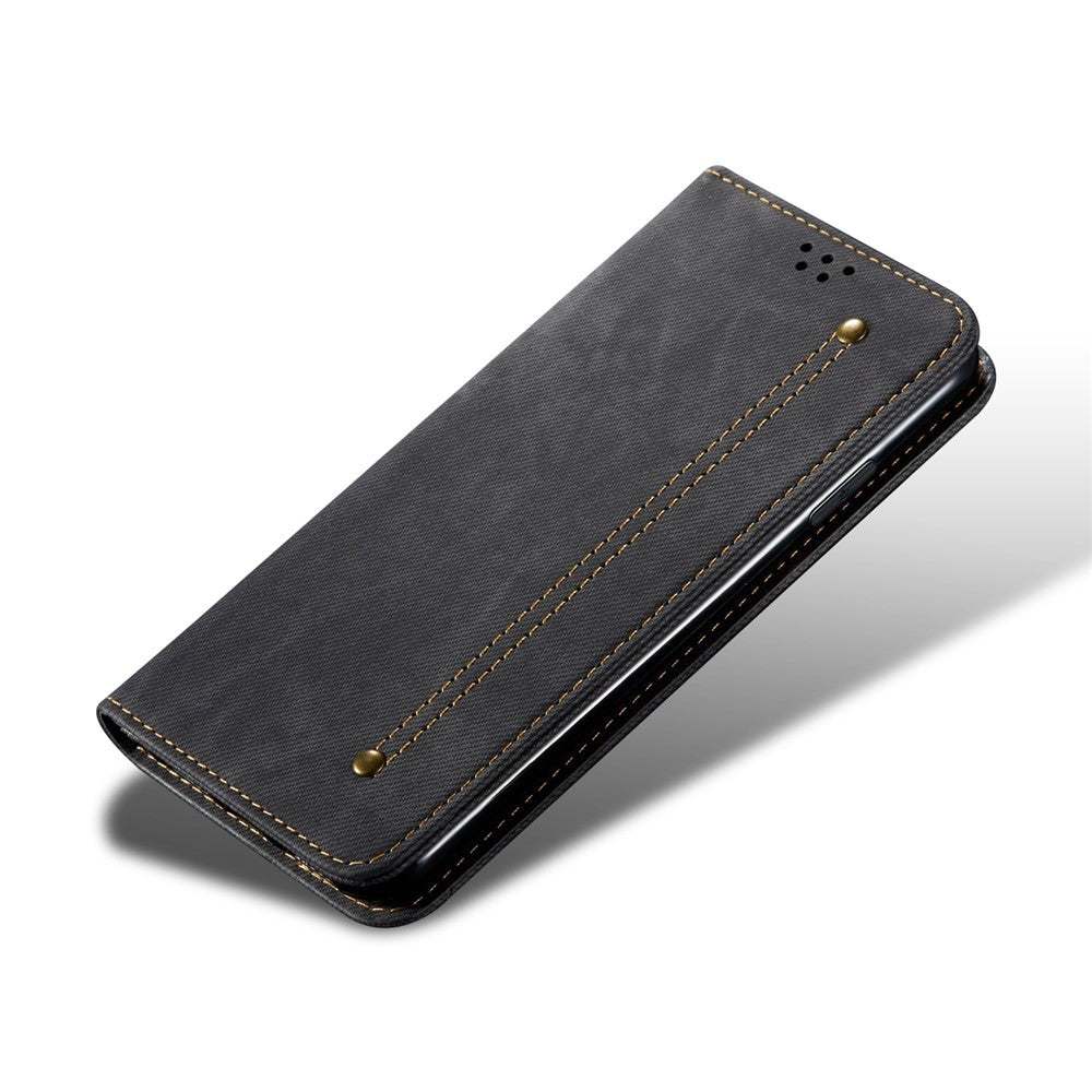 Jeans Cloth Leather Wallet Cell Phone Cover for OPPO A52/A72/A92