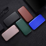 Carbon Fiber Skin Auto-absorbed Leather Cover for Oppo A92/A72/A52