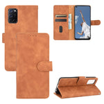Skin-touch Wallet Stand Flip Leather Phone Cover for OPPO A52/A72/A92
