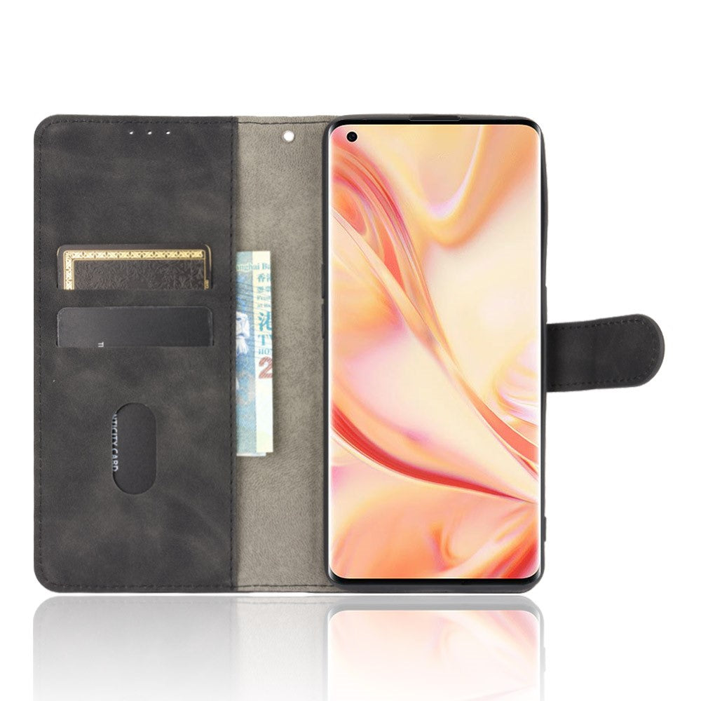 Plånboksfodral i PU-läder med skin-touch-funktion för Oppo Find X2 Pro