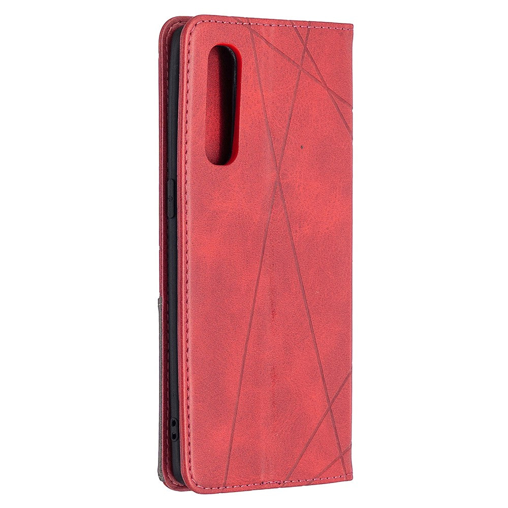 Geometriskt mönster läderfodral med korthållare för OPPO Find X2 Neo / Reno3 Pro 5G