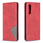 Geometriskt mönster läderfodral med korthållare för OPPO Find X2 Neo / Reno3 Pro 5G