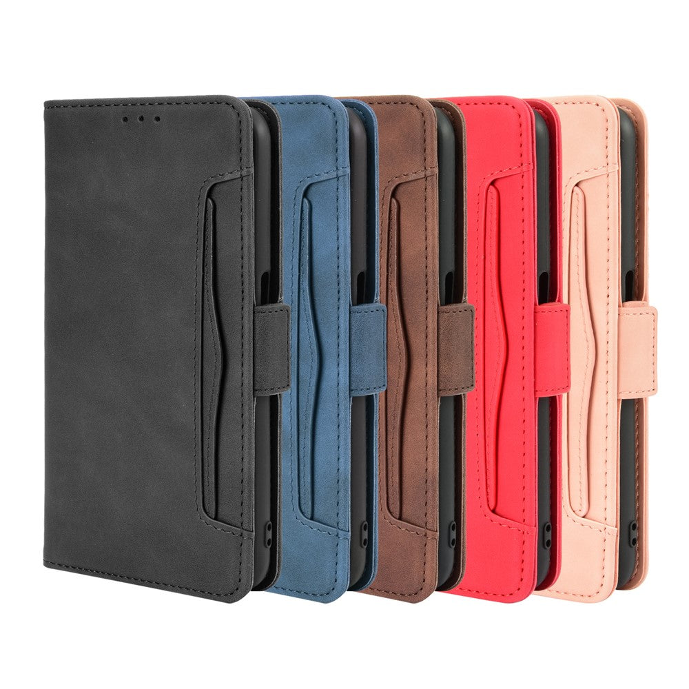 Multiple Card Slots Leather Shell Wallet Cell Phone Cover for OPPO A92s/Reno4 Z 5G with Multi-Angle Stand