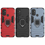 PC + TPU Finger Ring Kickstand Cover Hands-Free Viewing for Oppo A53/A32 (2020)