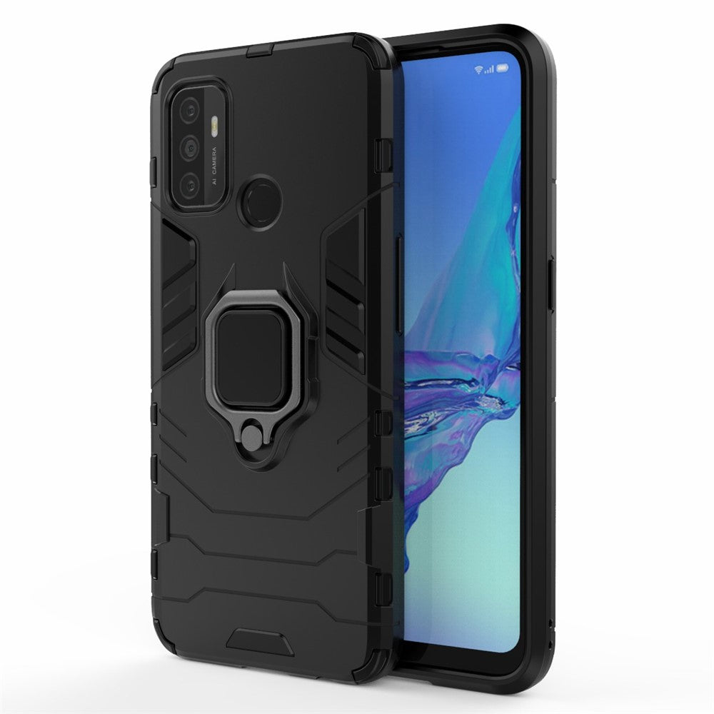 PC + TPU Fingerring Stödskal Handsfree-visning för Oppo A53/A32 (2020)
