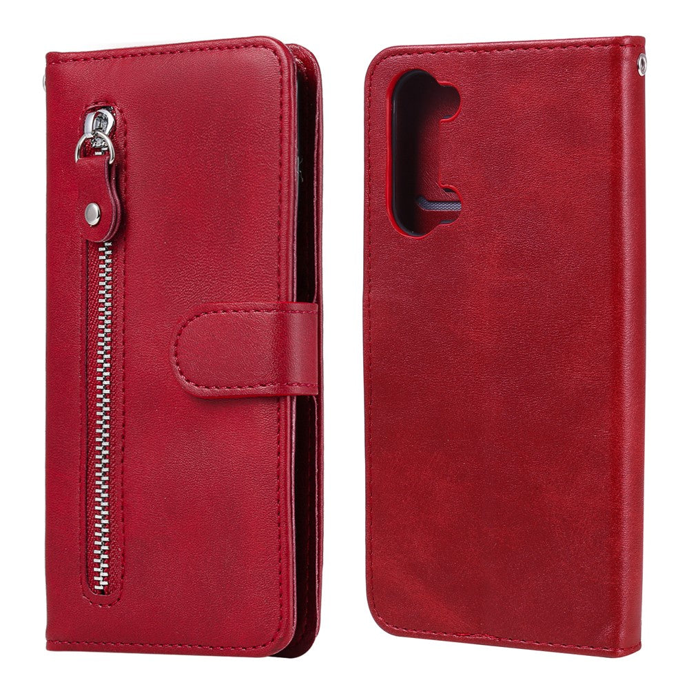 Wallet Zipper Pocket Leather Cover for Oppo Find X2 Lite/Reno3