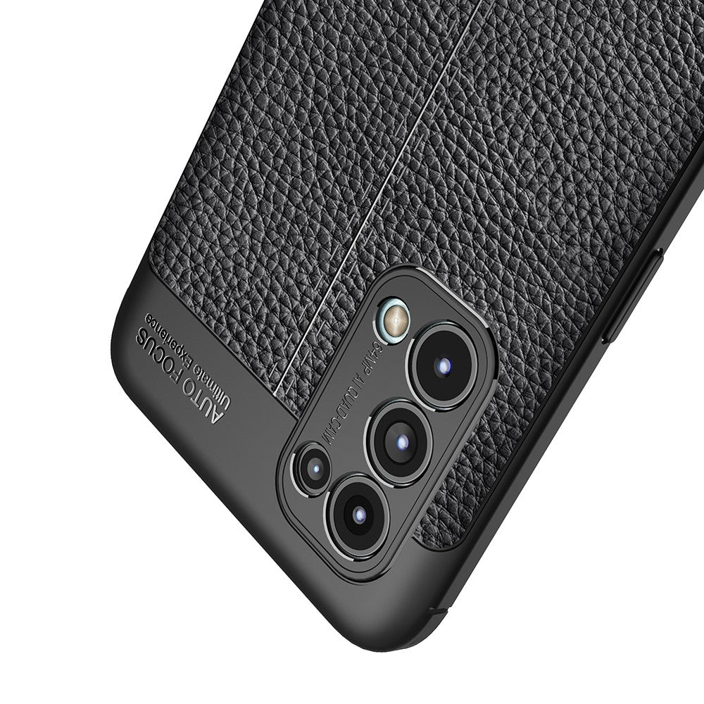 Blødt TPU-mobilcover med stødpuder i alle fire hjørner og litchi-tekstur til OPPO Reno 5 5G/Reno5 4G/Reno5 K/Find X3 Lite