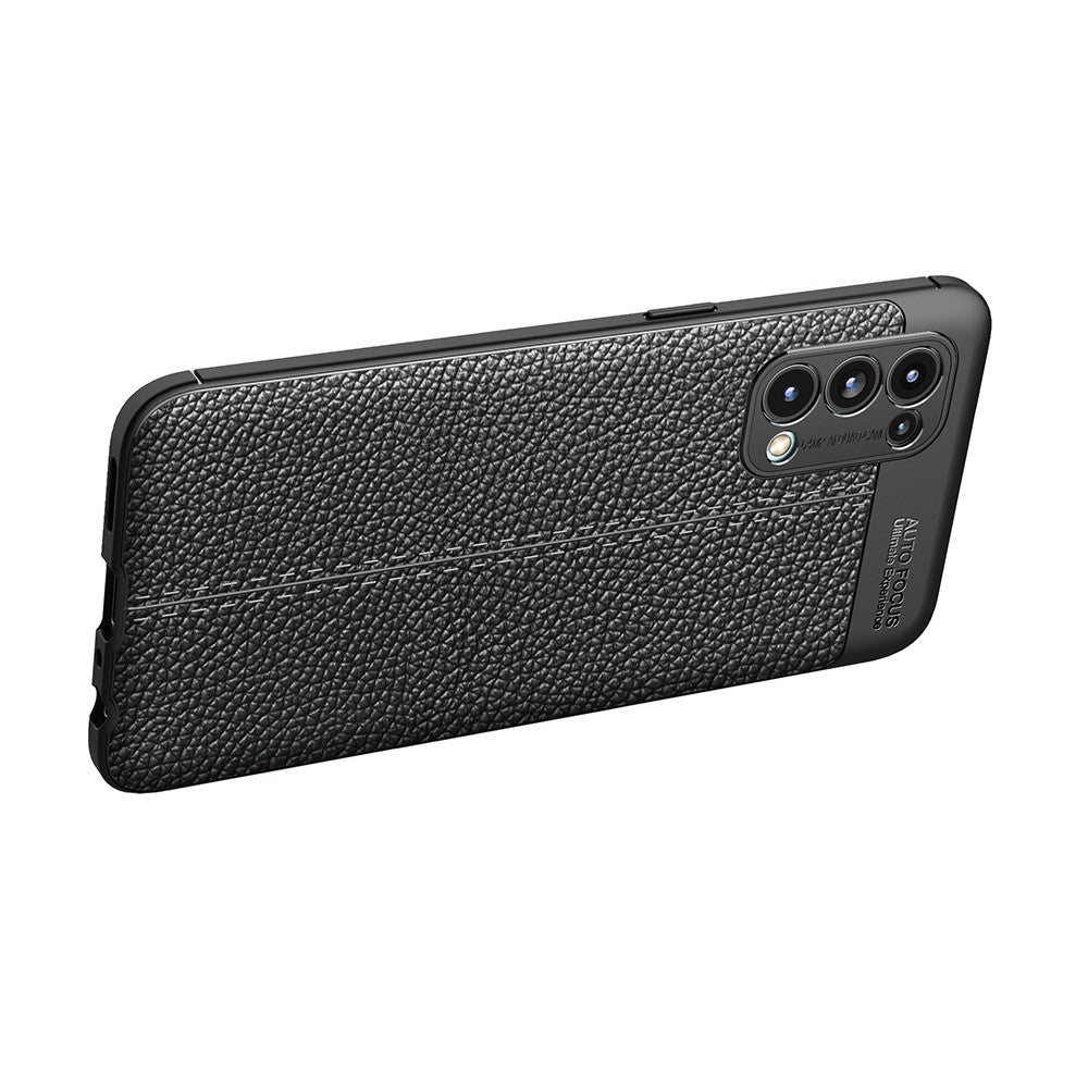 Blødt TPU-mobilcover med stødpuder i alle fire hjørner og litchi-tekstur til OPPO Reno 5 5G/Reno5 4G/Reno5 K/Find X3 Lite