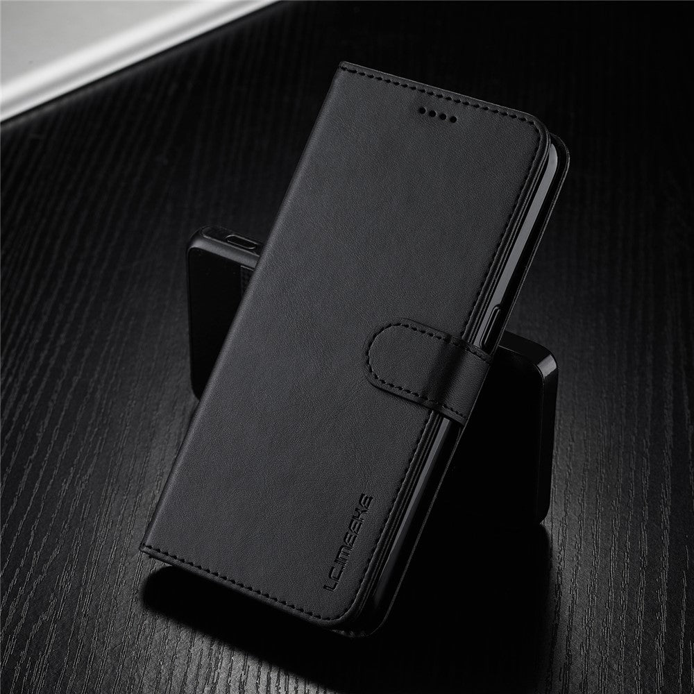 LC.IMEEKE Wallet Stand Leather Shell Cell Phone Cover Case for Oppo A32 (2020) / A33 (2020) / A53 (2020) / A53s