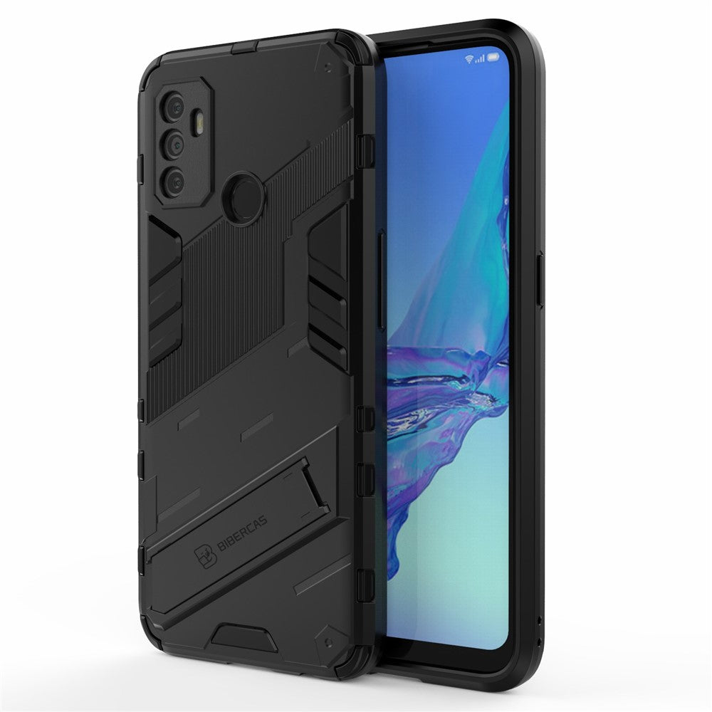 Stötsäkert PC + TPU Hybrid mobilskal med Stöd för Oppo A53 4G