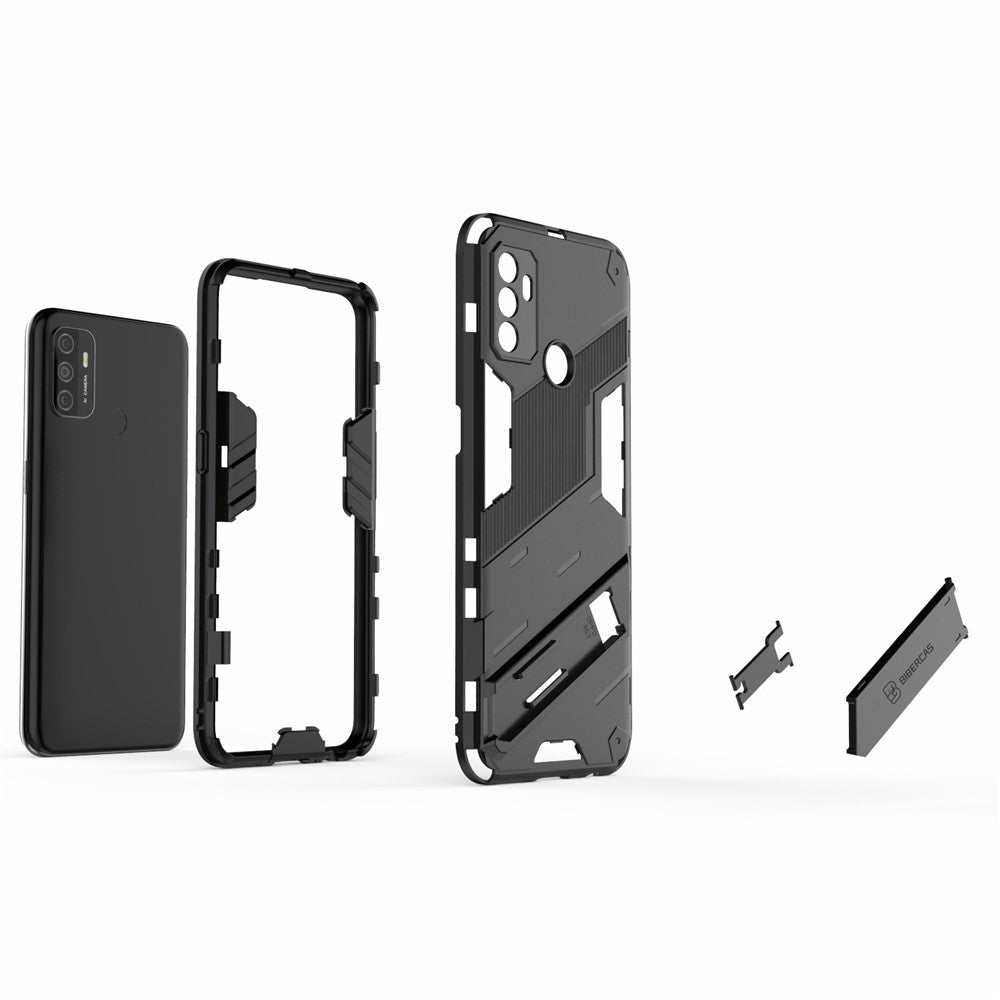 Stötsäkert PC + TPU Hybrid mobilskal med Stöd för Oppo A53 4G