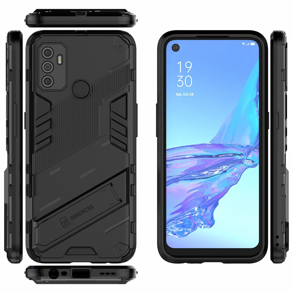 Stötsäkert PC + TPU Hybrid mobilskal med Stöd för Oppo A53 4G
