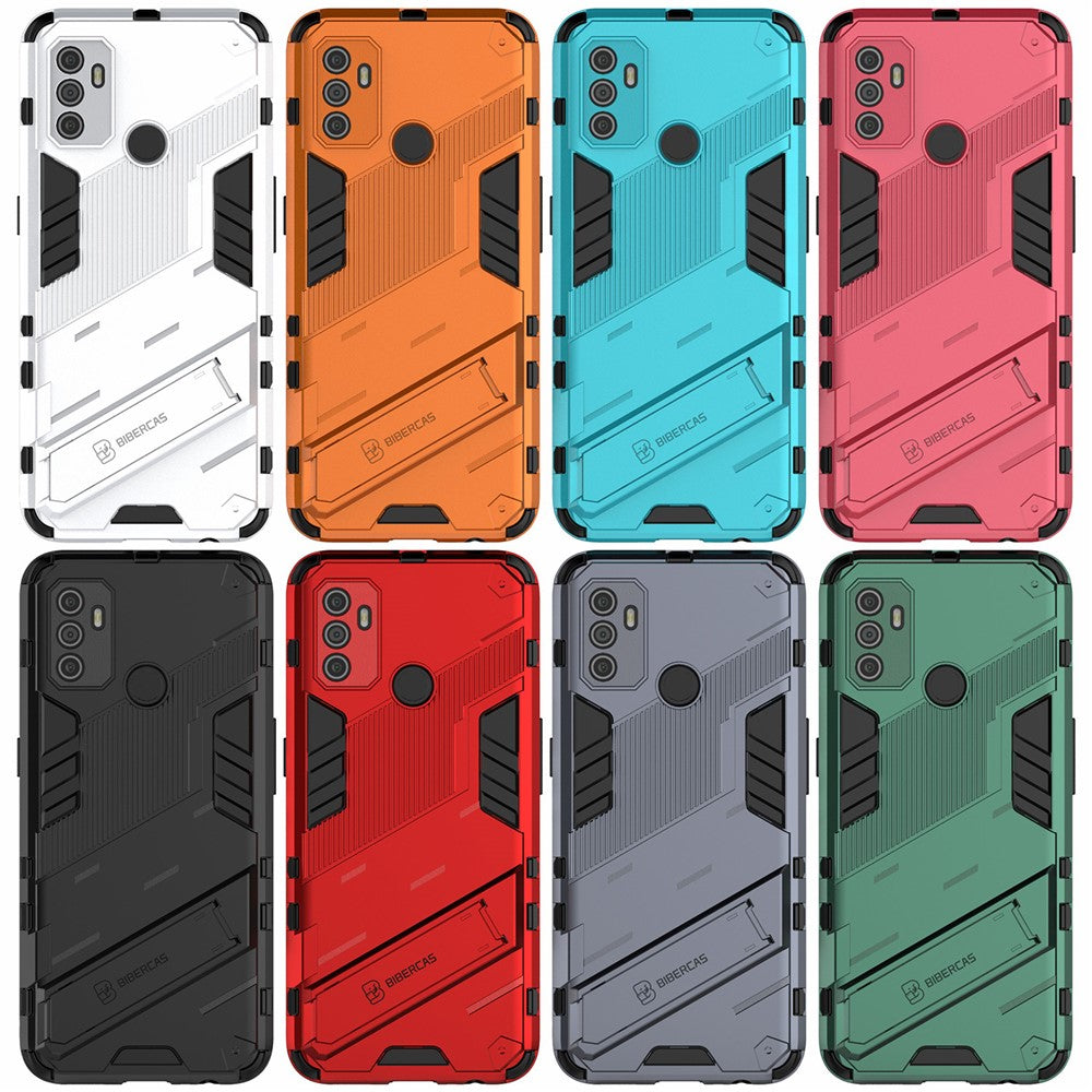 Stötsäkert PC + TPU Hybrid mobilskal med Stöd för Oppo A53 4G