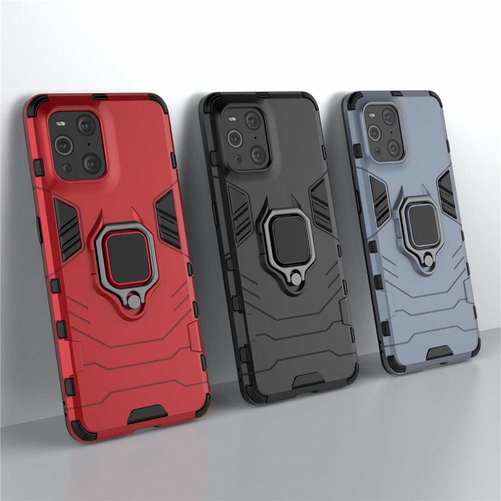 Cool Guard PC + TPU Combo Kickstand Hybrid Telefon Cover Etui til Oppo Find X3/X3 Pro