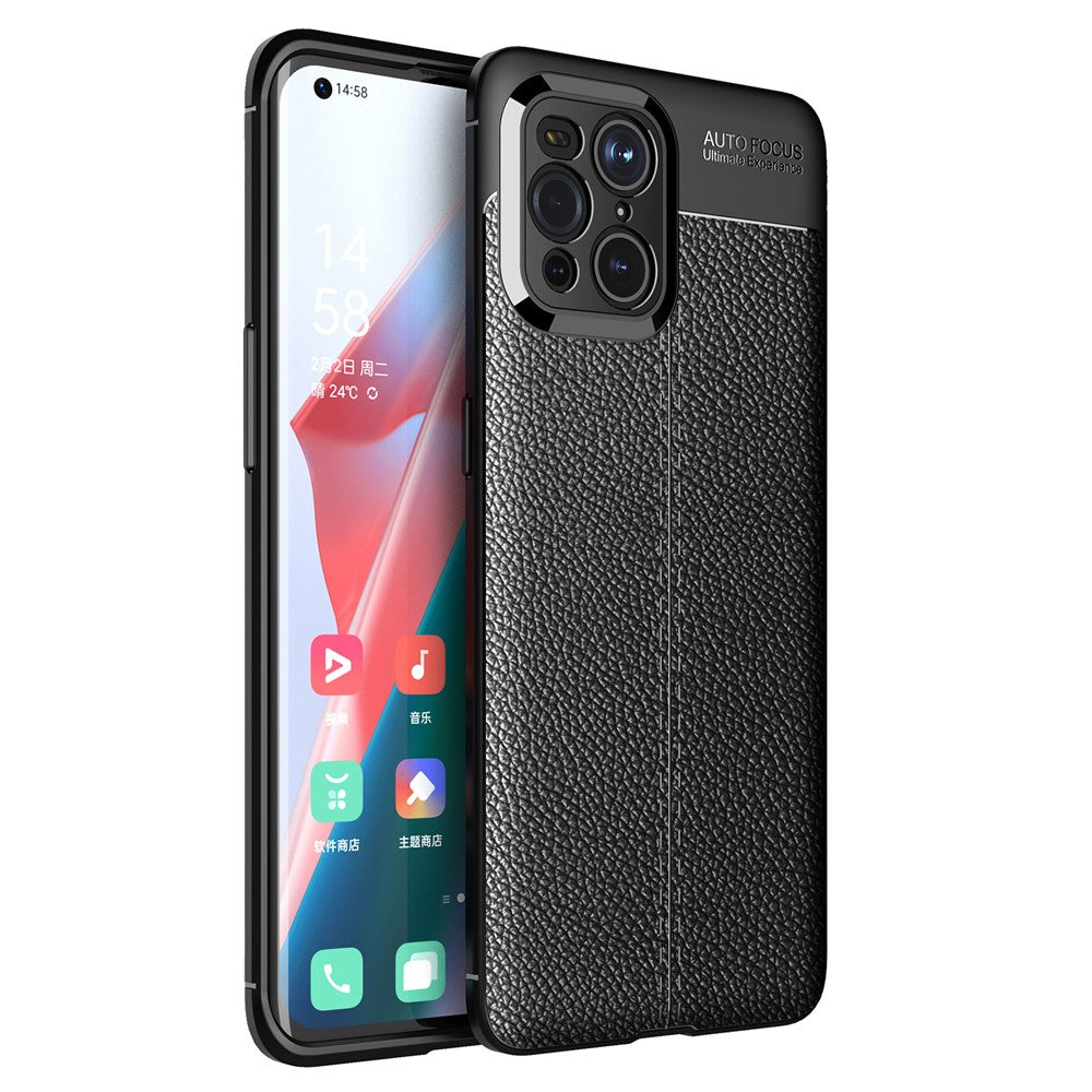 Litchi Texture Soft TPU Phone Case Protective Cover for Oppo Find X3 / X3 Pro