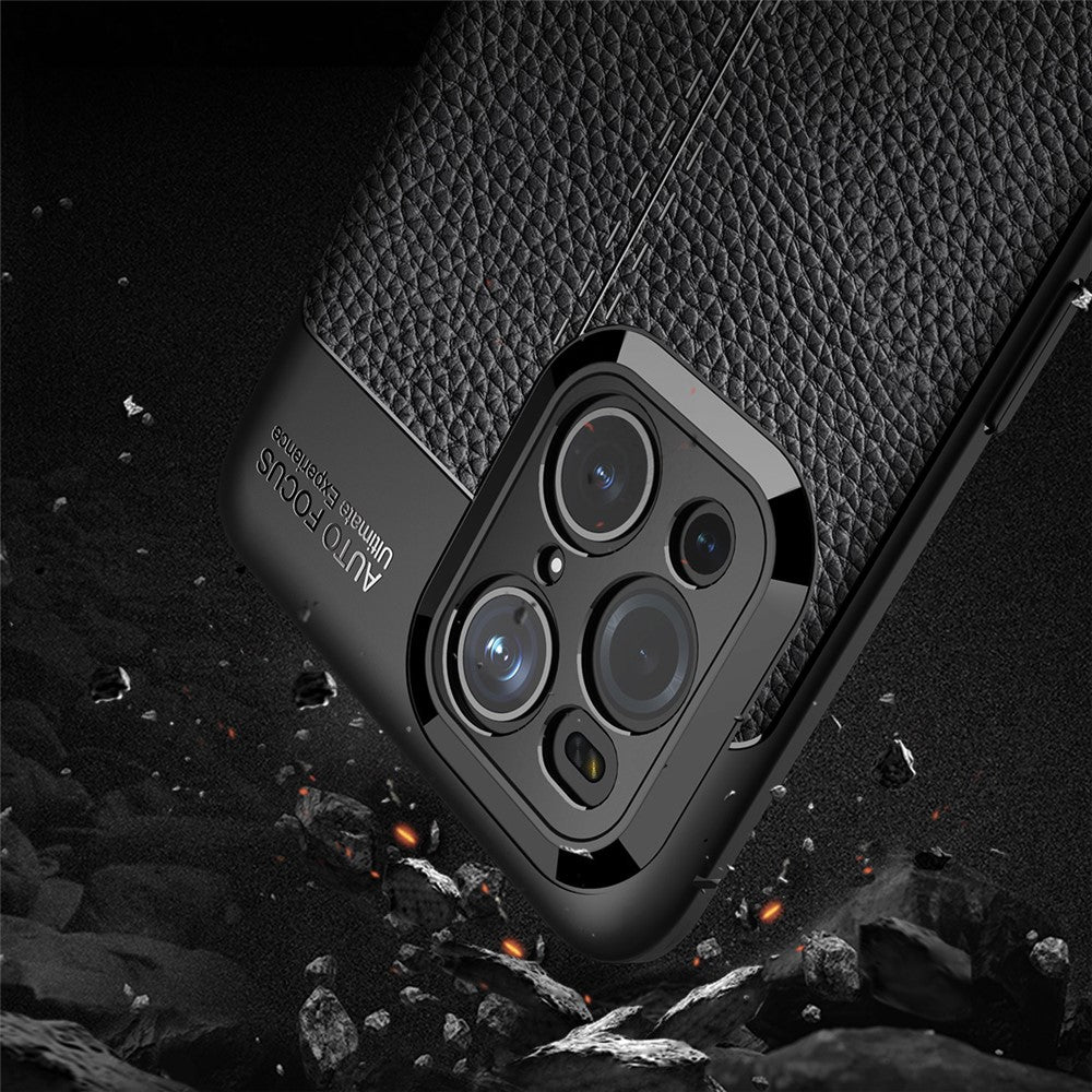 Litchi Texture Soft TPU Phone Case Protective Cover for Oppo Find X3 / X3 Pro