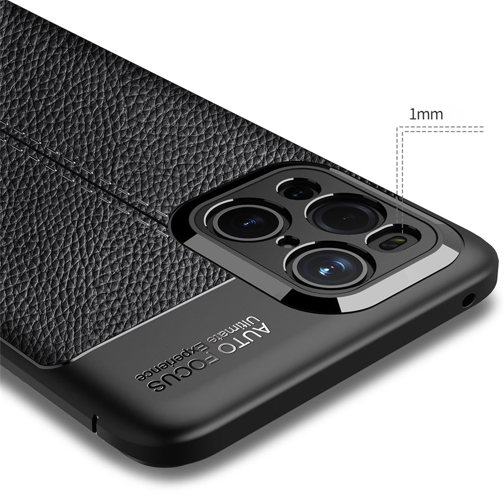 Litchi Texture Soft TPU Phone Case Protective Cover for Oppo Find X3 / X3 Pro