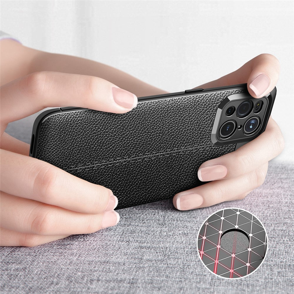 Litchi Texture Soft TPU Phone Case Protective Cover for Oppo Find X3 / X3 Pro