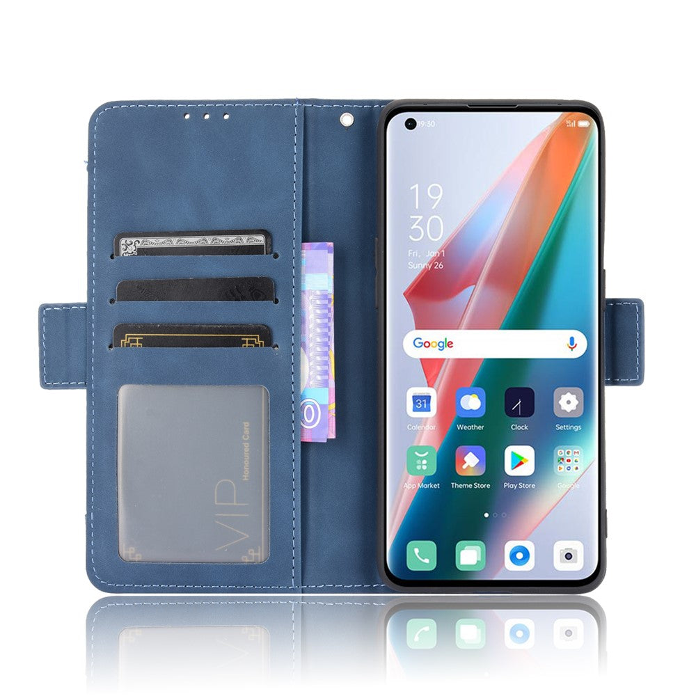 Leather Wallet Protective Case with Multiple Card Slots for Oppo Find X3 Pro / Oppo Find X3