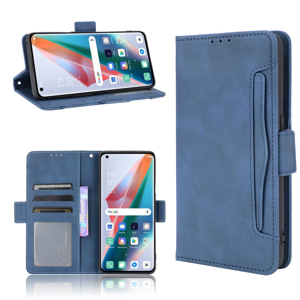 Leather Wallet Protective Case with Multiple Card Slots for Oppo Find X3 Pro / Oppo Find X3