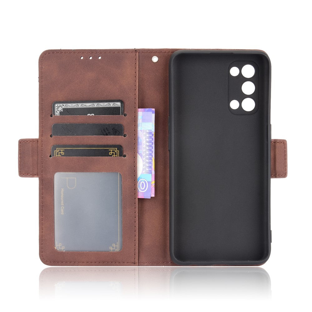 Leather Wallet Protective Case with Multiple Card Slots for Oppo Reno5 4G / Reno5 K / Reno5 5G / Find X3 Lite Stand Function Phone Cover