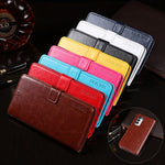 IDEWEI Folio Flip Crazy Horse Texture Leather Mobile Casing with Wallet Stand for Oppo Find X3 Neo