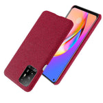 Well-Protected Plain Cloth Texture Plastic Hard Cover Case for Oppo F19 Pro+ 5G / Reno5 Z / A94 5G